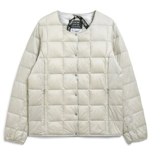 �y���[�zTAION �^�C�I�� WOMEN CREW-NECK DOWN JACKET �x�[�V�b�N �N���[�l�b�N�{�^�� �C���i�[�_�E���W���P�b�g ���f�B�[�X �_�E�� �C���i�[�_�E�� ���� �~ �~�p �h�� ������ �_�E���x�X�g �W�� ���f