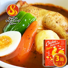 らっきょ 北海道 札幌スープカレー チキンカレー 560g×3個セット 送料無料レトルト お土産 カリー かれー スパイス 最高 ごはん ごろっと 野菜 具材入食品 タンゼン ギフト マツコの知らない世界 贈り物 お歳暮　贈答　年末年始　プレゼント　ギフト