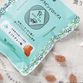 MINT TEA テアフラビン ドロップス ミントティー味 60 g | 永田製飴 キャンディー ミントティー 飴 お菓子 リフレッシュ スッキリ テアフラビン入り 北海道 お土産 ギフト プレゼント