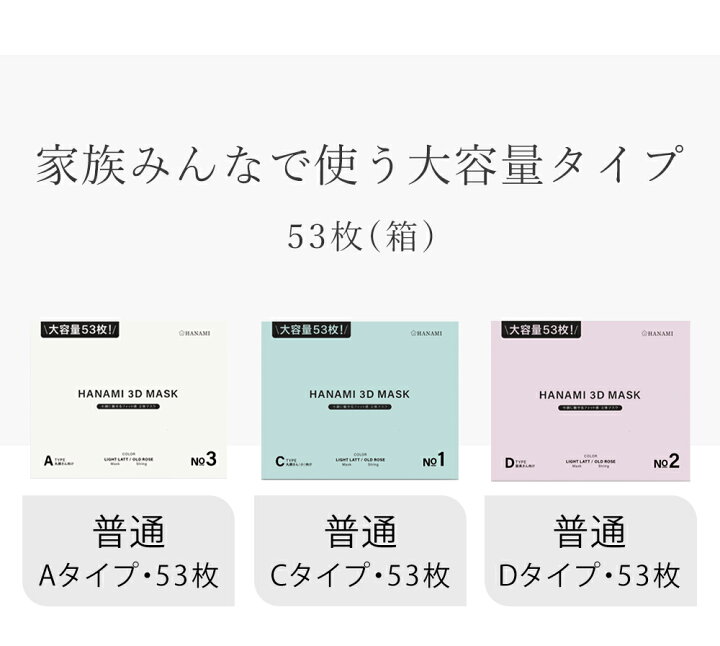楽天市場】【敏感不織布】マスク大容量56枚 22枚 44枚 立体 不織布 