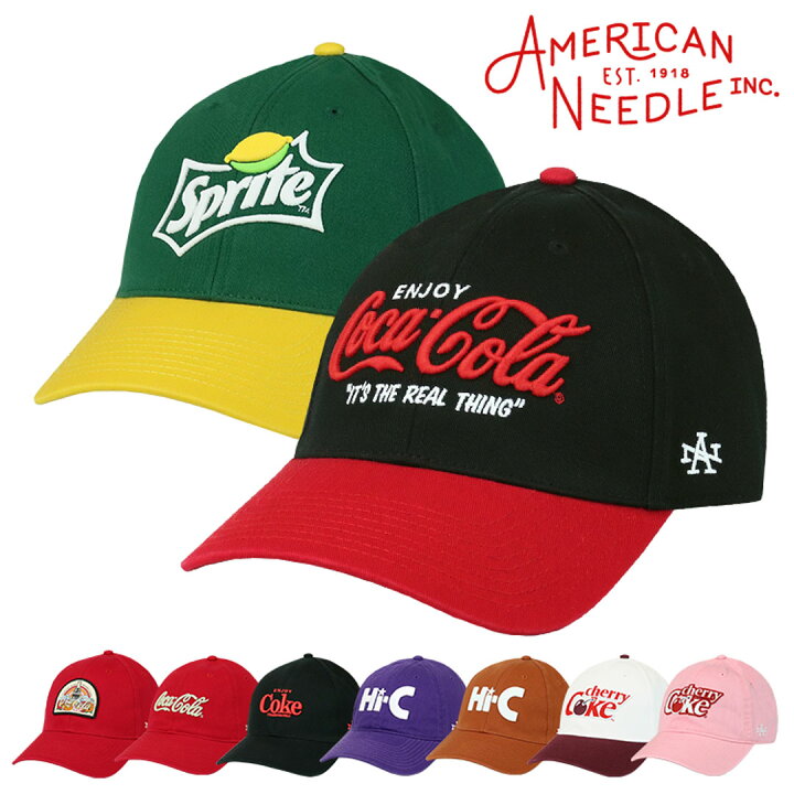 アメリカンニードル キャップ コカ・コーラ コラボ メンズ レディース American Needle 企業 ロゴ 帽子 ハイシー スプライト ローキャップ ブランド 男女兼用 99HeadwearShop