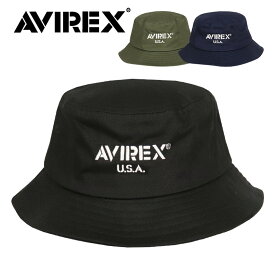 アビレックス バケットハット メンズ AVIREX ロゴ ブランド 帽子 レディース アメカジ コットンツイル 男女兼用 かっこいい おしゃれ ハット アーミー バケハ