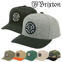 BRIXTON ブリクストン キャップ メンズ CREST C MP SNBK CAP 帽子 スナップバック スケーター スケートブランド