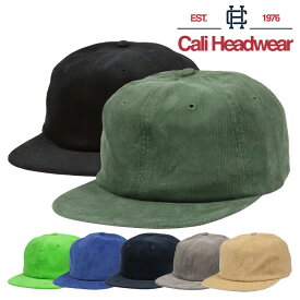 Cali Headwear カリヘッドウェア キャップ コーデュロイ メンズ レディース ユニセックス 無地 6パネル 帽子 スナップバック ストリート ブランク