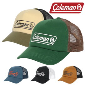 Coleman メッシュキャップ メンズ レディース ロゴ コールマン 帽子 5パネル ツートンカラー スナップバック ユニセックス トラッカー アウトドア