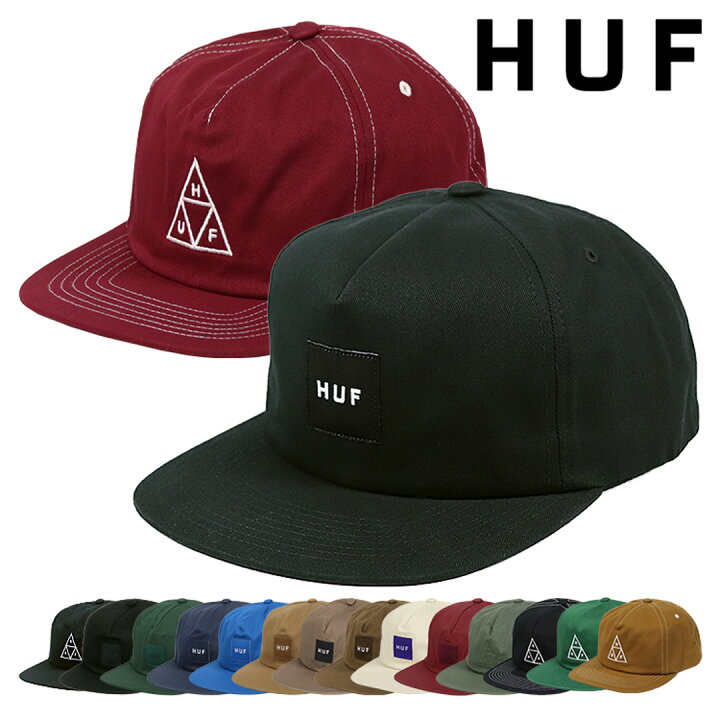楽天市場】ハフ キャップ HUF ESSENTIALS UNSTRUCTURED BOX SNAPBACK 