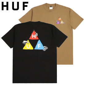 ハフ Tシャツ メンズ HUF 半袖Tシャツ ブランド ロゴ プリント トリプルトライアングル リチュアル トップス ショートスリーブ 丸首 SS TEE かっこいい スケボー