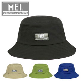 MEI メイ バケットハット メンズ レディース ロゴ タグ ハット 撥水 防水 防汚 アウトドア レジャー 帽子 おしゃれ ユニセックス フェス バケハ