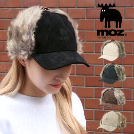 moz フライトキャップ キャップ モズ イヤーフラップ レディース メンズ 帽子 パイロット帽 ブランド ロゴ 秋 冬 コーデュロイ ファー 防寒