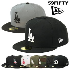 NewEra ニューエラ キャップ ドジャース 59FIFTY MEN'S LA ロサンゼルス・ドジャース ブラックブラック メンズ 帽子 ブランド ベースボールキャップ メジャーリーグ キャップ 大きいサイズ ビッグサイズ 野球帽
