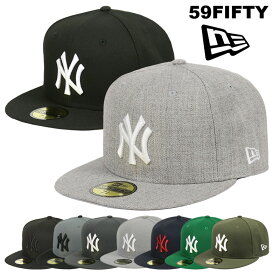 ニューエラ キャップ ニューヨーク・ヤンキース 59FIFTY NEW ERA MEN'S ブラック 黒 オールブラック NY メジャーリーグ ベースボールキャップ メンズ 帽子 人気 ブランド 大きいサイズ NEWERA