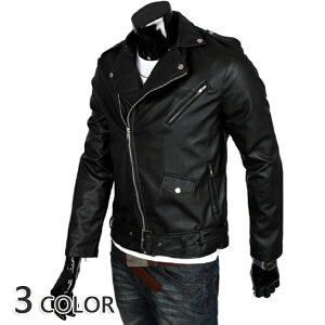 メンズ 革ジャン ライディング メンズジャケット ダブルライダースジャケット アウター シングルライダース レザージャケット 皮ジャン 皮ジャンパー ブルゾン ライトニング