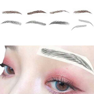 アートメイク 平行眉 簡単に転写 眉毛ステッカー ナチュナル つけ眉毛 消えない アイブロー まゆげ シャープ 貼る眉毛 落ちない ブラック 化粧グッズ アーチ眉 眉毛シール タトゥー ブラウ