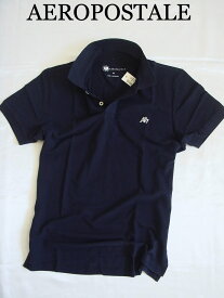 エアロポステール Aeropostale【正規品】【メンズ】Men's A87 Polo 半袖 鹿の子 ポロシャツ / ネイビー【S/M/L/XL/XXL】