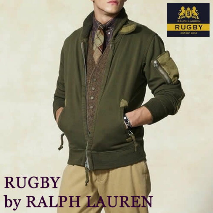送料無料 RUGBY by RALPH LAUREN ラグビーラルフローレン Military Shawl Bomber Jacketミリタリージャケット Olive あす楽対応 Americana at Brand