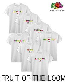 【送料無料】フルーツオブザルーム FRUIT OF THE LOOM【正規品】【メンズ】Men's 1Days Of The Week Tees All メンズ 半袖 Tシャツ（MONDAY～SUNDAY 7枚組 Tシャツ） /White【あす楽対応】