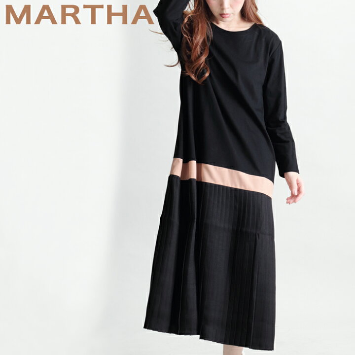 楽天市場 Martha マーサ ロングスリーブプリーツスカートドッキングワンピース メーカー希望小売価格 10 340 161 4800円以上送料無料 ｌｆｏ