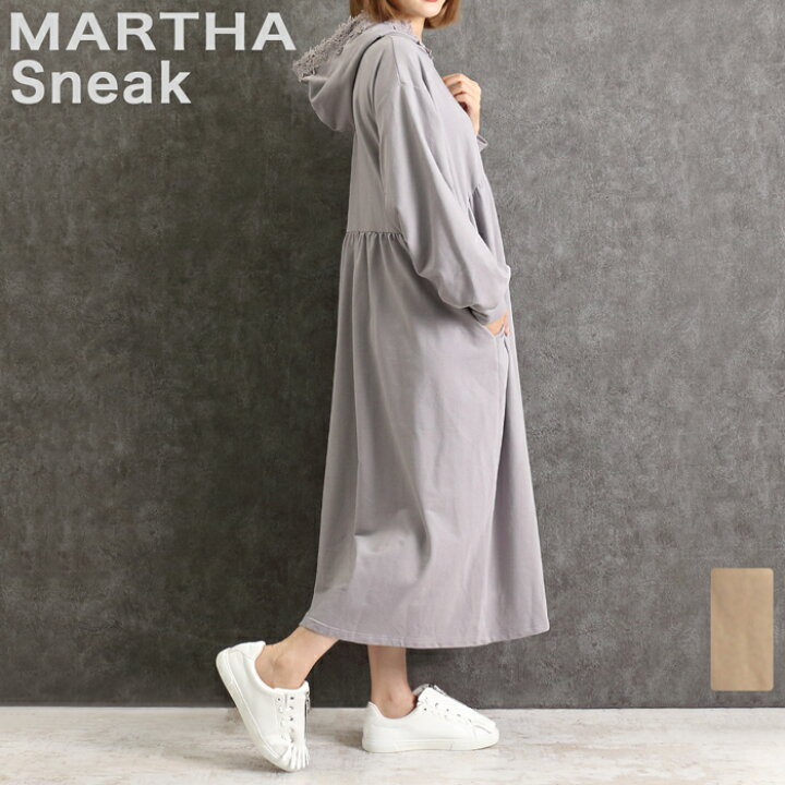 楽天市場 Martha Sneak マーサ ミニ裏毛フラワーフーディーワンピース メーカー希望小売価格 11 000 4800円以上送料無料 ｌｆｏ