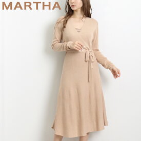 送料無料 【MARTHA】マーサ★カシュクールニットワンピース＜メーカー希望小売価格￥12,865＞[26119]【3980円以上送料無料】