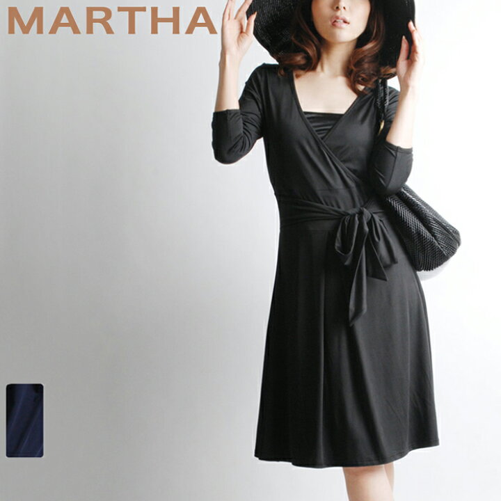 楽天市場 Martha マーサ カシュクールジャージーワンピース Lサイズ有り メーカー希望小売価格 9 680 6108 4800円以上送料無料 ｌｆｏ