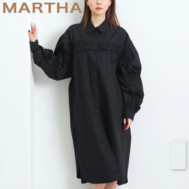 送料無料【MARTHA】マーサ★フリルシャツワンピース＜メーカー希望小売価格￥13,200＞[16920]【3980円以上送料無料】