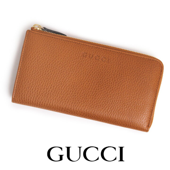 楽天市場】送料無料 GUCCI グッチ 財布 キャメル 長財布 L字ファスナー  