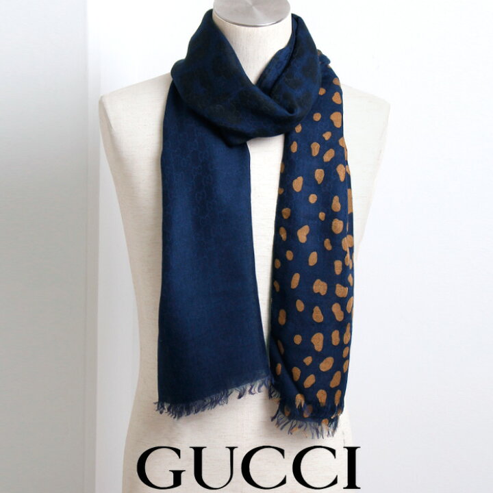 楽天市場】送料無料 GUCCI グッチ ストール レオパード GG柄 3253383  