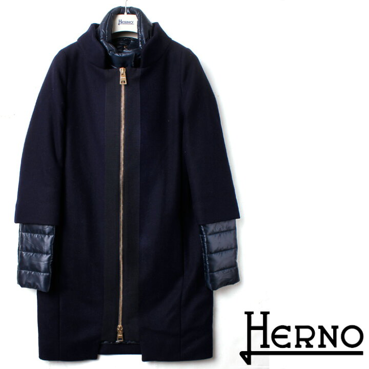 楽天市場】送料無料 HERNO ヘルノ ダウンジャケットレイヤードコクーン 