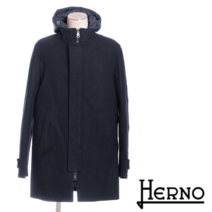 楽天市場】送料無料 HERNO ヘルノ 2way メンズ ウール フード付き 