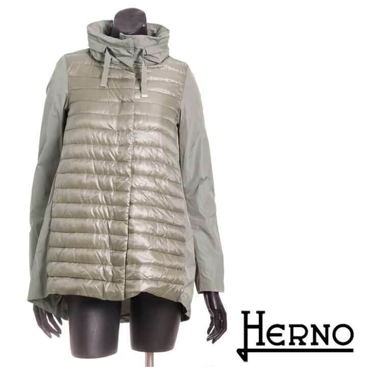 楽天市場】送料無料 HERNO ヘルノ 2way ダウンハーフコート 超軽量 