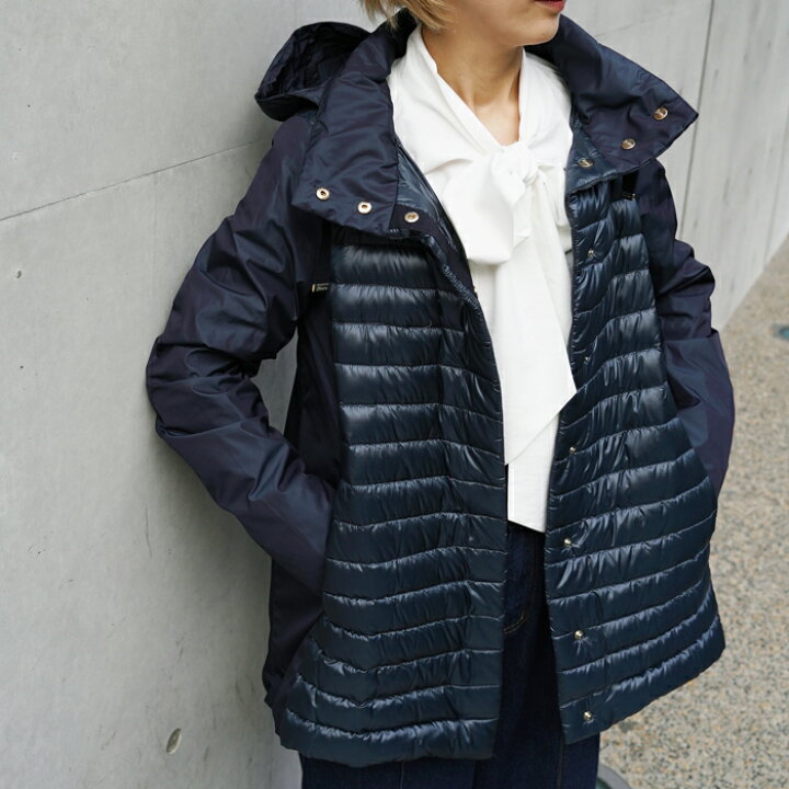 楽天市場】送料無料 HERNO ヘルノ 2way ダウンハーフコート 超軽量  