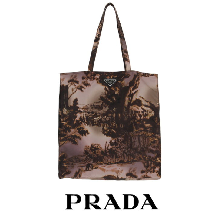 楽天市場】送料無料 PRADA プラダ トートバッグ バッグ 風景画プリント 