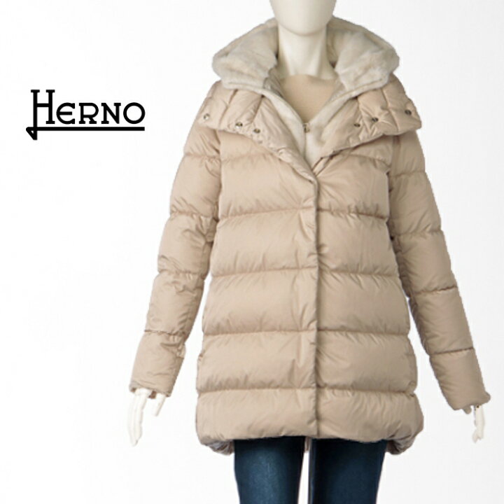 楽天市場】送料無料 HERNO ヘルノ エコファーフード付き2wayダウン 