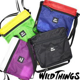 WILD THINGS ワイルドシングス コーデュラSIL サコッシュ 全4色 WT-380-3833 斜め掛けバッグ ショルダーバッグ ミニショルダーバッグ 軽量 メンズ レディース 男女兼用 キーフック付 通学 通勤 おしゃれ タウンユース フェス 旅行 ポーチ