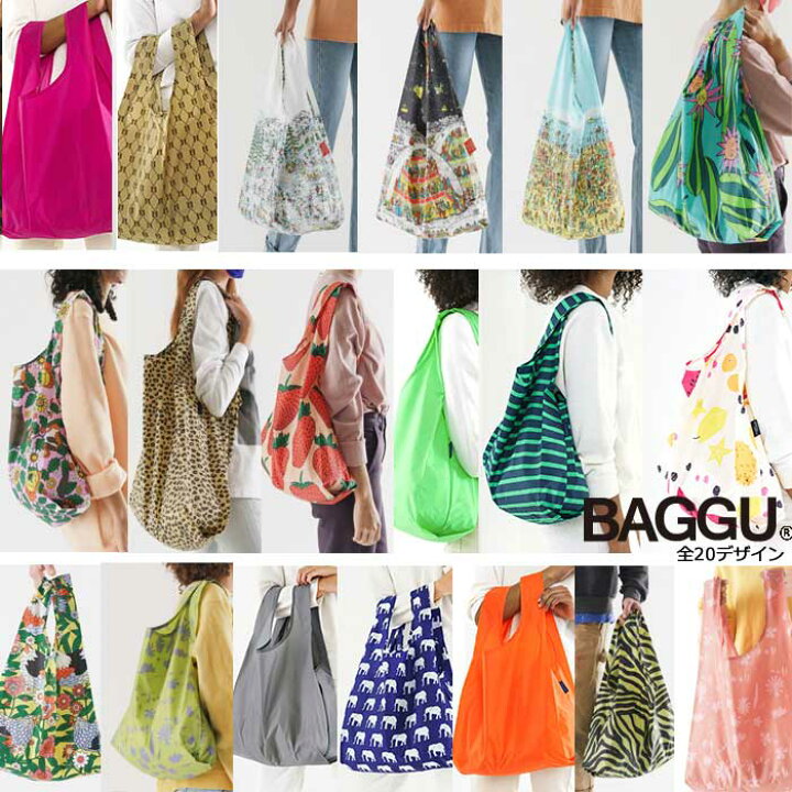 楽天市場 メール便可 Baggu バグゥ エコバッグ Mサイズ 全デザイン Standard Baggu スタンダードバグー ショッピングバッグ レジバッグ アクアベース