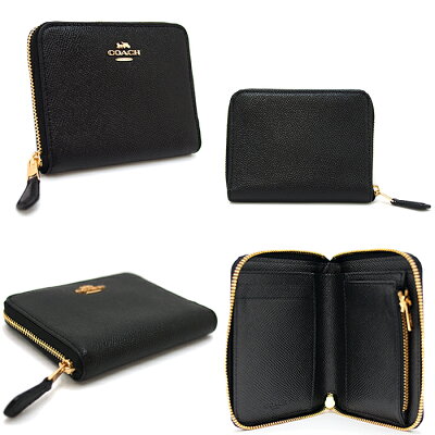 COACHコーチラウンドファスナー二つ折財布ミニ財布全3色レディース財布コーチ財布