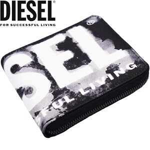 DIESEL ディーゼル ラウンドファスナー二つ折り財布 小銭入れ付 ブラック BI-FOLD COIN ZIPPI X09528 P5586 T8013 ディーゼル 財布