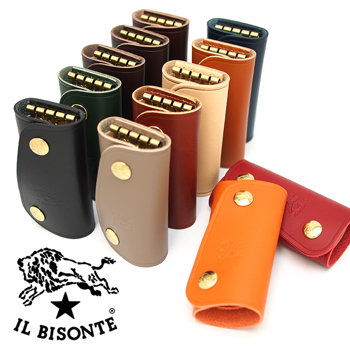 IL BISONTE イルビゾンテ レザーキーケース 4連キーケース SKH011 全12色 イルビゾンテ キーケース C0378 | アクアベース