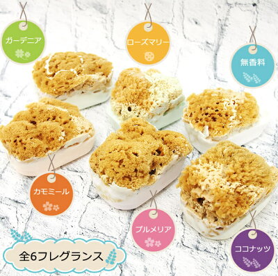 ManaKopaマナコパ海綿スポンジ付き固形石鹸140g全6フレグランス