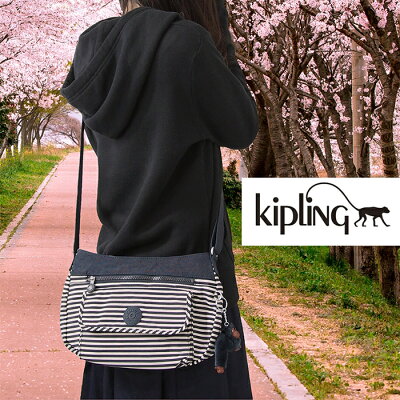 KiplingキプリングK13163SYROショルダーバッグ09T/MarineStripy