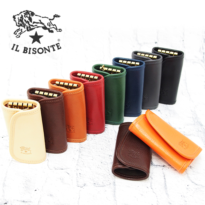 IL BISONTE イルビゾンテ レザーキーケース キーケース C0251 4連キーケース 一番人気物 格安販売中 全10色