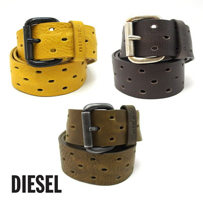 DIESELディーゼルヴィンテージ加工レザーベルトB-GROOVEBELTX03817PR317全3色ディーゼルベルト