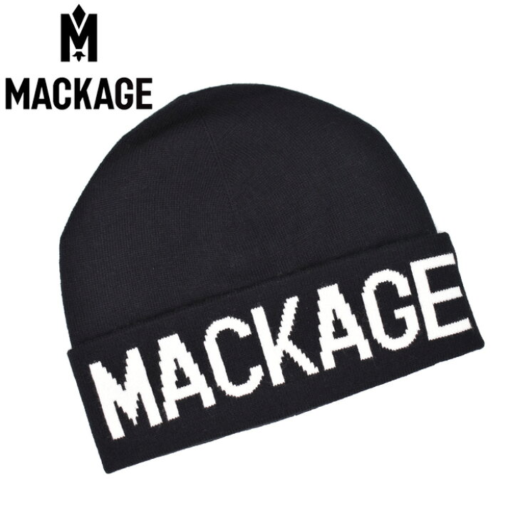 楽天市場】MACKAGE マッカージュ ニットキャップ ニット帽 ブラック 
