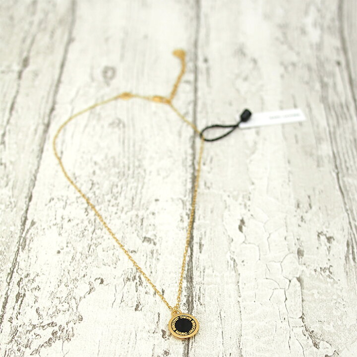 Marc By Jacob S ゴールド ネックレス ブラック マークバイマークジェイコブス ラインストーン 超美品 信憑 Jacob