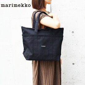 MARIMEKKO マリメッコ トートバッグ ブラック レディース 無地 トート キャンバス コットン 黒 ブラック 040864 CLASSIC CANVAS BLACK UUSI MINI MATKURI マリメッコ バッグ