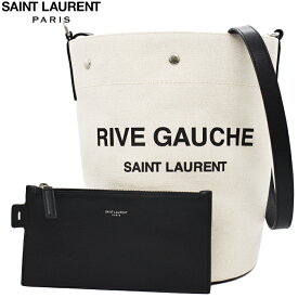 SAINT LAURENT サンローラン バケットバッグ ショッピングバッグ アイボリー×ブラック レディース 669299 faaaz 9024 RIVE GAUCHE