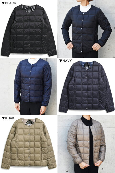 楽天市場】TAION タイオン レディース インナーダウン 全6色 クルー 