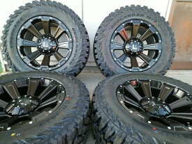 新品4本セット ランドクルーザープラド タイヤホイール ヨコハマ ジオランダー MT G003 265/70R17 265/65R17 DeathRock デスロック 17インチ
