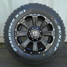 スタッドレス 新品4本セット デリカ D5 RAV4 エクストレイル CX5 タイヤホイール ダンロップ グラントレック XS1 215/70R16 ホワイトレター 16インチ LEXXEL DeathRock