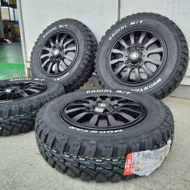 夏タイヤ 145/80R12 人気 MUDSTAR RADIAL MT ホワイトレター ホイールセット 12インチ MUD-Xii ハイゼット アクティ アトレークリッパー キャリイ